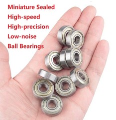 ZZ Metal Deep Groove Bearing 10Pcs Small High-Speed Silent Carbon Steel Bearings