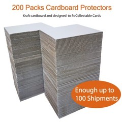 200 Packs 3.5×4.5in White Corrugated Cardboard Sheets Bulk Card Protectors