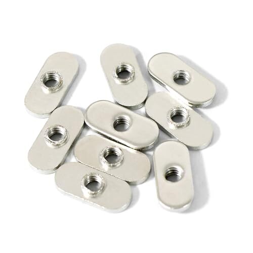 20 Packs 1/4″-20 Centered Hole Sliding T-Nuts for 10 Series T Track