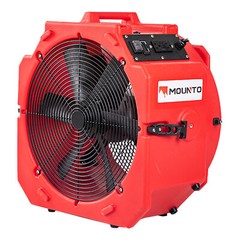 MOUNTO 2-Speed 1/4HP 4000cfm Axial Air Mover Blower Fan Roto-Molded (Red)