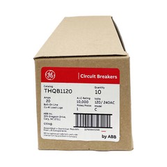 BRAND NEW IN BOX GE THQB1120 CIRCUIT BREAKER 20A 120V 1P BOLT-ON (BOX OF 10)