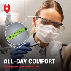 NoCry Anti Fog Safety Glasses that Fit Over Glasses with Scratch Resistant Le…
