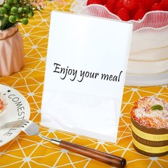 6 Pcs Vertical 5×7 In LShaped Clear Acrylic Desktop Table Sign Holders Box