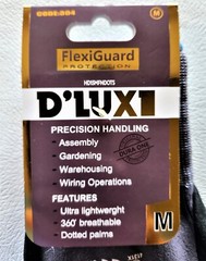 6-Pair Flexi-Guard D’LUXE Glove Ultra-Lightweight breathable Dotted palms