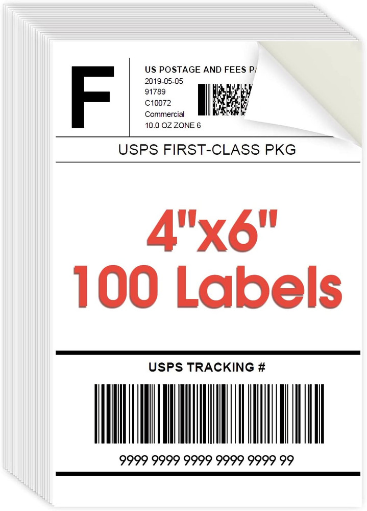 4X6 Inch Shipping Address Labels,For Inkjet or Laser Printer, USPS Postal Mailin