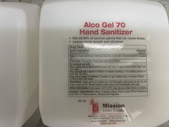 Lot of 4 Mission Instant Hand Sanitizer Alco-Gel 70- 1000 ml Each Ethyl Alcohol