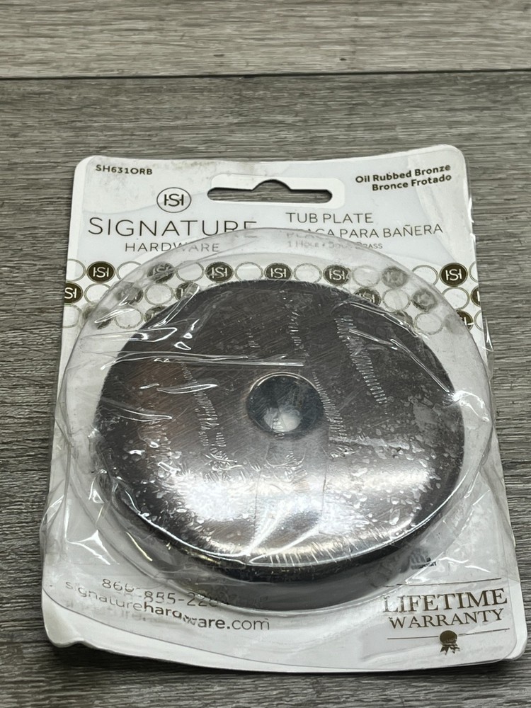 Signature Hardware SH631ORB 3-3/16 in. Solid Brass Overflow Plate