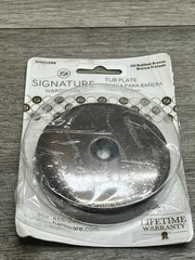 Signature Hardware SH631ORB 3-3/16 in. Solid Brass Overflow Plate