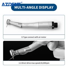 Joydental 1:1 Drive Dental Slow Speed Handpiece Contra Angle Push Button Chuck