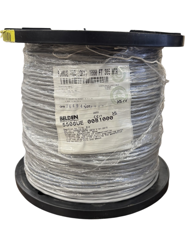 Belden Multi-Conductor Commercial Applications 22 AWG Gray 1000ft 5506UE 0081000