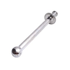 ISS Sanitary Supply Tube With Spray Ball, 1/2in Tri-Clamp 8.12in Internal Length