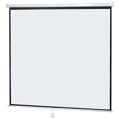 120” Projector Screen Projection Screen Manual Pull Down HD Screen 1:1 Format
