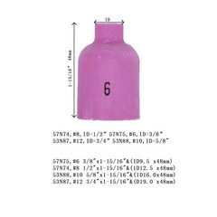 TIG Welding Ceramic Nozzle Cup Set – 10-Pack #6#8#10#12 for WP-17/18/26 Torch…