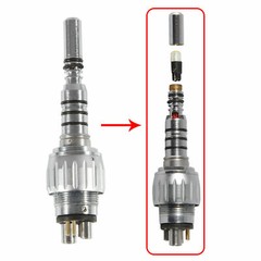 Dental 6 Hole Quick Coupler for KAV LED Fiber Optic Handpiece MULTIflex LUX USA