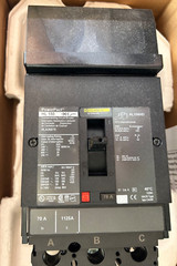 Square D HLA36070, Powerpact I-line Breaker, 70 Amp, 3 Pole 600 VAC