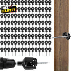 120 Pack Electric Fence Insulators Screw In Ring Post Wood Post Farm Fencing…