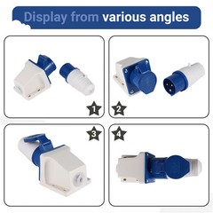 16A32A 3Pin Industrial Plug Socket IP44 Waterproof Electrical Connector 220-240V