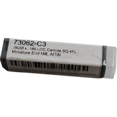 NEW Harvey Tool 73062-C3 Miniature Square End Mill 0.062 In 4 Flute AlTiN