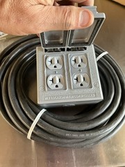 Legrand CDBB1420C-40BK Kord King L14-20P w/outlet box 5-20R 40ft cord