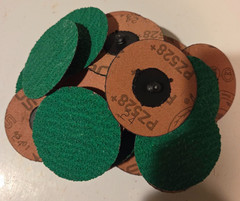 ROLOC DISCS | 3″ 24 GRIT | TYPE-R | OUTLASTS 3M GREEN CORPS | QTY: 25 | USA