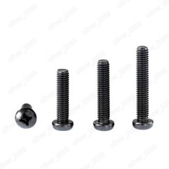 Black 304 Stainless Steel Phillips Cross Small Pan Head Screws M2 M2.5 M3 M4
