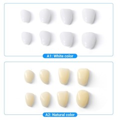 100 Pieces Dental Resin Teeth Temporary Crown Tooth Veneers Whitening Set A1 A2
