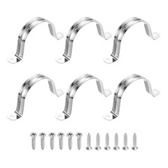 6pcs for 57mm (2-1/4″) 304 Stainless Steel Ties with Screws, Silver