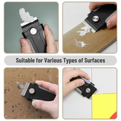 Bates- Razor Blade Scraper, Grey, Locking Scraper Set with Light Grey