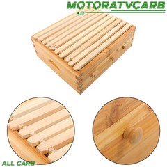 ALL-CARB Bee Hive 10 Frame Bee Box Starter Kit Beeswax Coated Fir Wood & Window