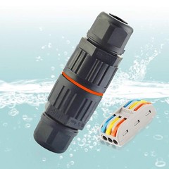 Outdoor Electrical Cable 3-Pin Wire Connector IP68 Waterproof Junction 3-Pole