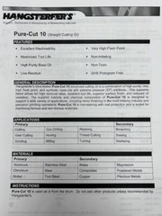 HANGSTERFER’S PURE-CUT 10 SYNTHETIC BASED STRAIGHT CUTTING OIL 55 GAL DRUM