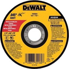 DEWALT 4 1/2 Cut Off Wheel Angle Grinder Cutting Disc 5 Pack Aluminum Oxide