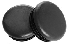 2-1/2″ OD Round 14-18Ga Black Plastic End Cap Plugs (2.34″ to 2.40″ ID)
