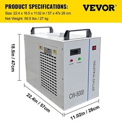 VEVOR Industrial Water Chiller for CO2 Laser Tube Engraver Cutters CW5200/CW3000