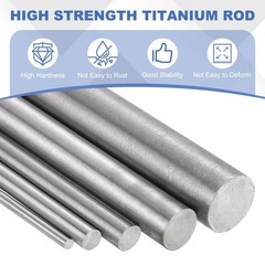 MECCANIXITY 8 Pcs Titanium Round Rod, 0.06″ Dia(1.5mm) 8″ Length GR5 Metal So…