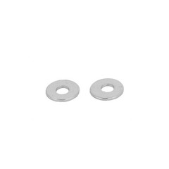 200PCS M1.4 x 4mm x 0.3mm Nickel Plated Flat Washers Gaskets Spacers Silver