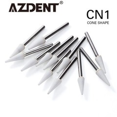 Dental White Stone Flame Mounted Polishing Burs- FG 12/pks Abrasion Point Bur