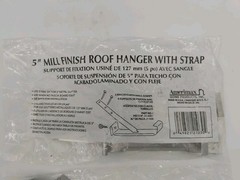2 Packs of Amerimax 5″ Mill Finish Roof Gutter Hanger & Strap 8 Total Brackets
