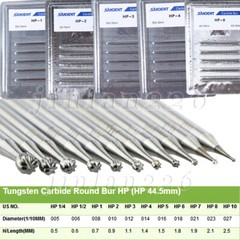 Dental Straight Surgical Bur Carbide Bur Round HP 44.5mm For Low Speed 2.35