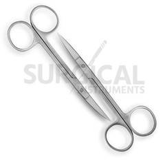2 Iris Scissors 4.5″ Curved & Straight Surgical Dental Instruments