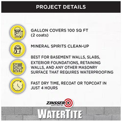 1-Gal. Watertite Mold and Mildew-Proof White Oil Based Waterproofing Paint