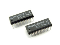 KM41256AP-12; 256K x 1-bit NMOS DRAM; Samsung 41256 IC for IBM PC; DIP-16 [1pcs]
