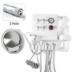 Portable Dental Turbine Unit Weak Suction Work Air Compressor/ Handpiece 2/4Hole