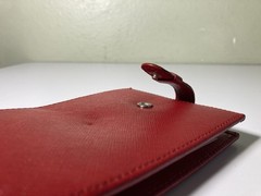 Filofax Portobello M2 Red Italian Leather 3 Ring Organizer Wallet Planner