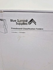 Blue Summit Supplies Pressboard Classification Folders Green 10 Pack Dividers