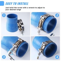 SEKSUALA 16Pack 2.5″ T Bolt Hose Clamps – 304 2.75 – 3.07 inches, 16pack