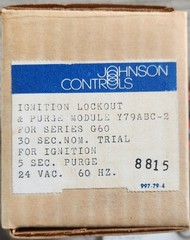 New JOHNSON CONTROLS Y79ABC-2/WG37X0005 Ignition Lockout and Purge Module