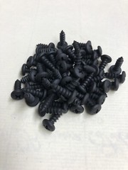 (100) #8 X 3/4 Pan Round Button Head Tapping Sheet Metal Wood Screw Black 8 .75