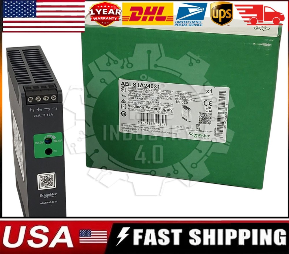 Schneider ABLS1A24031 Regulated Power Supply 100-240V AC, 24V 3.1 A Single Phase