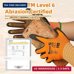 Schwer 3/6/12 Pairs Safety Work Gloves MicroFoam Nitrile Coated, Certified Level
